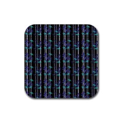 Bamboo Pattern Rubber Coaster (square)  by ValentinaDesign