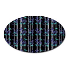 Bamboo Pattern Oval Magnet by ValentinaDesign