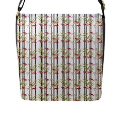 Bamboo Pattern Flap Messenger Bag (l)  by ValentinaDesign