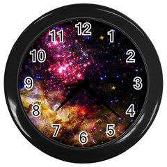 Space Colors Wall Clocks (black) by ValentinaDesign