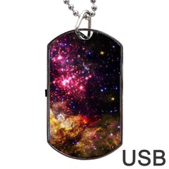 Space Colors Dog Tag Usb Flash (two Sides) by ValentinaDesign