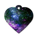 Space colors Dog Tag Heart (Two Sides) Front