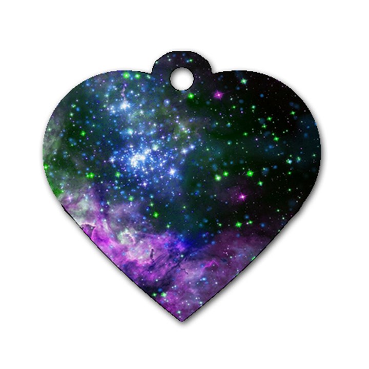 Space colors Dog Tag Heart (Two Sides)