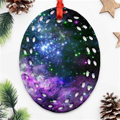 Space Colors Ornament (oval Filigree) by ValentinaDesign