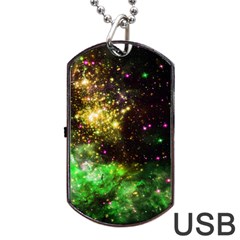 Space Colors Dog Tag Usb Flash (two Sides) by ValentinaDesign