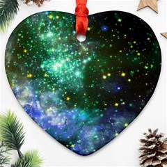 Space Colors Ornament (heart) by ValentinaDesign