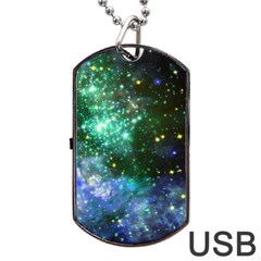 Space Colors Dog Tag Usb Flash (one Side) by ValentinaDesign