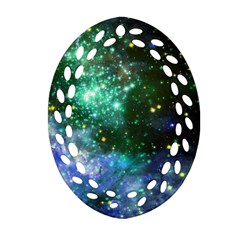 Space Colors Ornament (oval Filigree) by ValentinaDesign