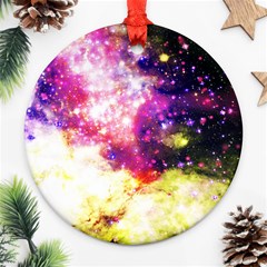 Space Colors Round Ornament (two Sides) by ValentinaDesign