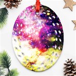 Space colors Oval Filigree Ornament (Two Sides) Front