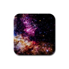 Space Colors Rubber Square Coaster (4 Pack) 