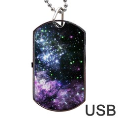 Space Colors Dog Tag Usb Flash (one Side) by ValentinaDesign