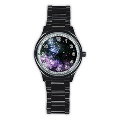 Space Colors Stainless Steel Round Watch by ValentinaDesign