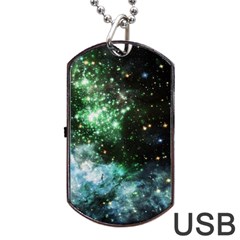 Space Colors Dog Tag Usb Flash (one Side) by ValentinaDesign