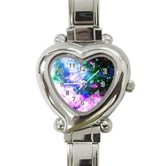 Space Colors Heart Italian Charm Watch by ValentinaDesign