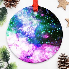 Space Colors Round Ornament (two Sides) by ValentinaDesign