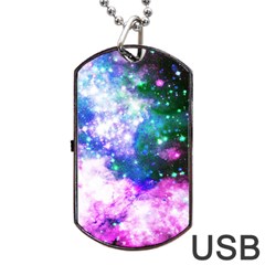 Space Colors Dog Tag Usb Flash (one Side) by ValentinaDesign