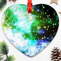 Space Colors Ornament (heart) by ValentinaDesign