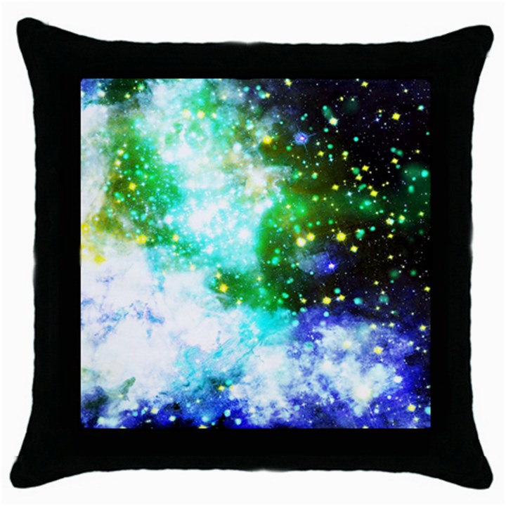 Space colors Throw Pillow Case (Black)