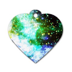 Space Colors Dog Tag Heart (two Sides)