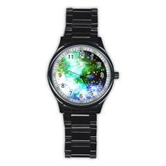 Space Colors Stainless Steel Round Watch by ValentinaDesign