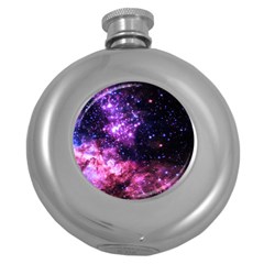 Space Colors Round Hip Flask (5 Oz) by ValentinaDesign