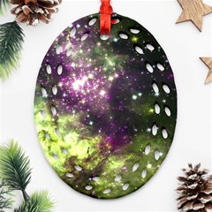 Space Colors Oval Filigree Ornament (two Sides) by ValentinaDesign