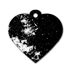 Space Colors Dog Tag Heart (one Side) by ValentinaDesign