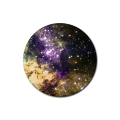 Space Colors Rubber Round Coaster (4 Pack)  by ValentinaDesign