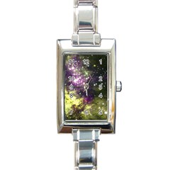 Space Colors Rectangle Italian Charm Watch by ValentinaDesign