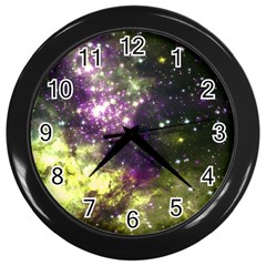 Space Colors Wall Clocks (black) by ValentinaDesign