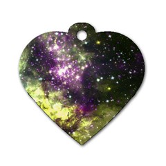 Space Colors Dog Tag Heart (one Side)