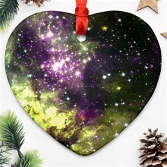 Space Colors Heart Ornament (two Sides) by ValentinaDesign