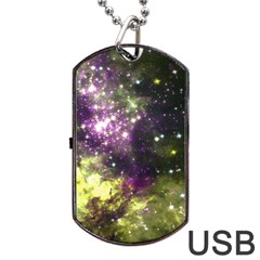 Space Colors Dog Tag Usb Flash (one Side) by ValentinaDesign