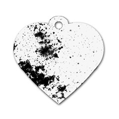 Space Colors Dog Tag Heart (two Sides) by ValentinaDesign