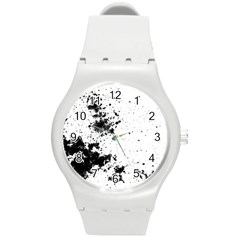 Space Colors Round Plastic Sport Watch (m) by ValentinaDesign