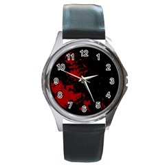 Space Colors Round Metal Watch by ValentinaDesign