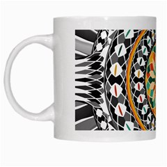 High Contrast Mandala White Mugs by linceazul