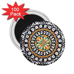 High Contrast Mandala 2 25  Magnets (100 Pack)  by linceazul