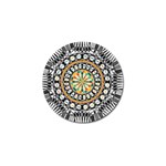 High Contrast Mandala Golf Ball Marker Front