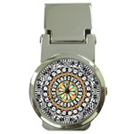 High Contrast Mandala Money Clip Watches Front