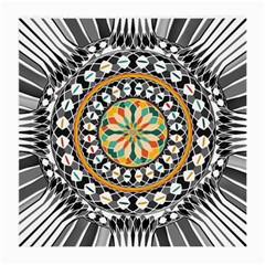 High Contrast Mandala Medium Glasses Cloth by linceazul