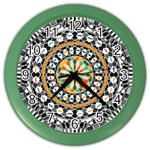 High Contrast Mandala Color Wall Clocks Front