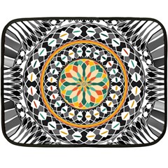 High Contrast Mandala Fleece Blanket (mini) by linceazul