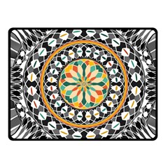 High Contrast Mandala Fleece Blanket (small) by linceazul