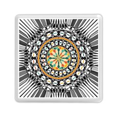 High Contrast Mandala Memory Card Reader (square)  by linceazul