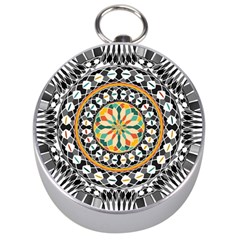 High Contrast Mandala Silver Compasses by linceazul