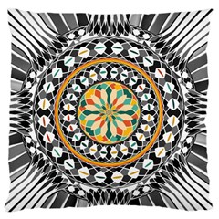 High Contrast Mandala Standard Flano Cushion Case (two Sides) by linceazul