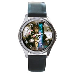 The Wonderful Women Of Earth Round Metal Watch by FantasyWorld7