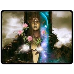 The Wonderful Women Of Earth Fleece Blanket (large)  by FantasyWorld7